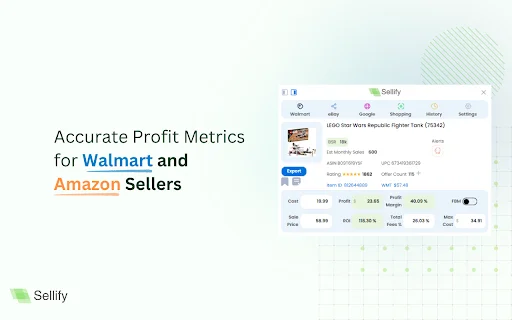 Download Sellify Terbaru – Analisis Data Amazon & Walmart description image 1