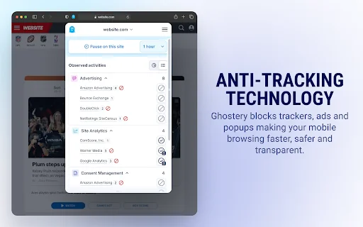 Ghostery AdBlocker: Browser Cepat & Privasi Maksimal – Unduh description image 4