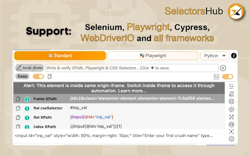 Download SelectorsHub Terbaru – Generator XPath & Playwright Gratis description image 2