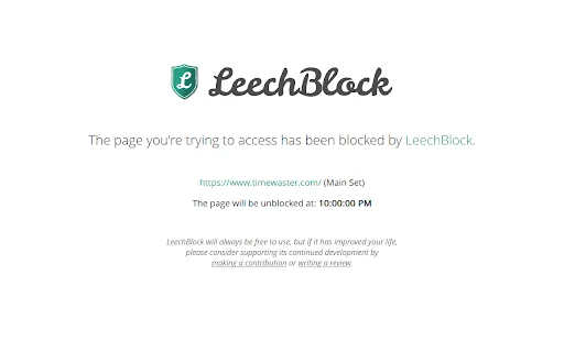 Download LeechBlock NG Terbaru – Blokir Situs Distraksi Gratis description image 1