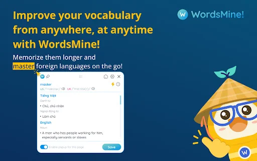 WordsMine: Tingkatkan Kosakata Bahasa Inggris Anda dengan Mudah description image 1