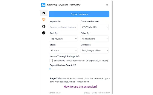 Unduh Amazon Reviews Extractor Terbaru – Ekstrak Data Gratis description image 2