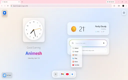 Download GNT: Glass New Tab Terbaru – Dashboard iOS Keren description image 5