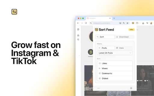 Sort Feed – Analisis Instagram & TikTok Terbaik untuk Kreator description image 1