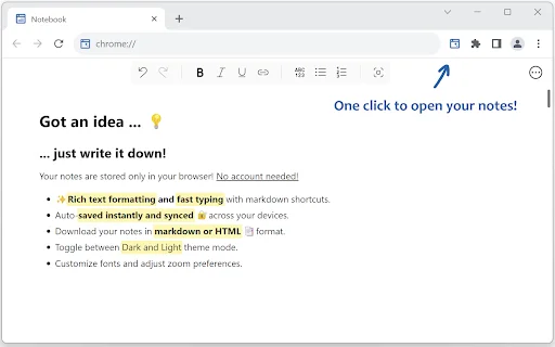 Download Notes – Quick Tab Notepad – Catatan Cepat & Praktis description image 1