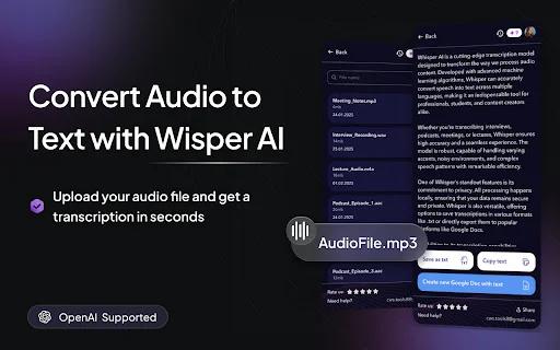 Download Whisper AI Terbaru – Konversi Audio ke Teks Akurat description image 1