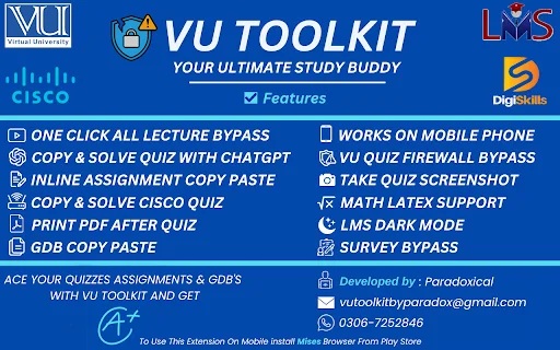 Download VU Toolkit Terbaru – Bypasser Quiz & LMS Terbaik description image 1