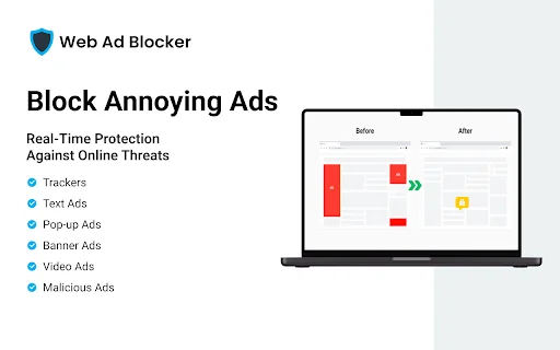 Download Web Ad Blocker Terbaru – Blokir Iklan & Pelacak Aman description image 1