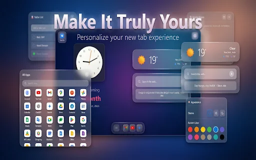 Download GNT: Glass New Tab Terbaru – Dashboard iOS Keren description image 3