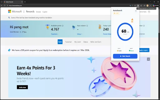 Bing Auto Search: Otomatis Kumpulkan Poin Microsoft Rewards description image 1