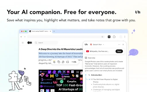 YouMind AI: Asisten AI Terbaik untuk Mencatat & Belajar Cerdas description image 1
