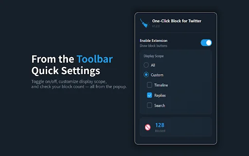Download One-Click Block for Twitter – Blokir Spam dengan Cepat description image 2