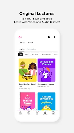 Download Cake: Belajar Bahasa Inggris & Korea Gratis Terbaru description image 8
